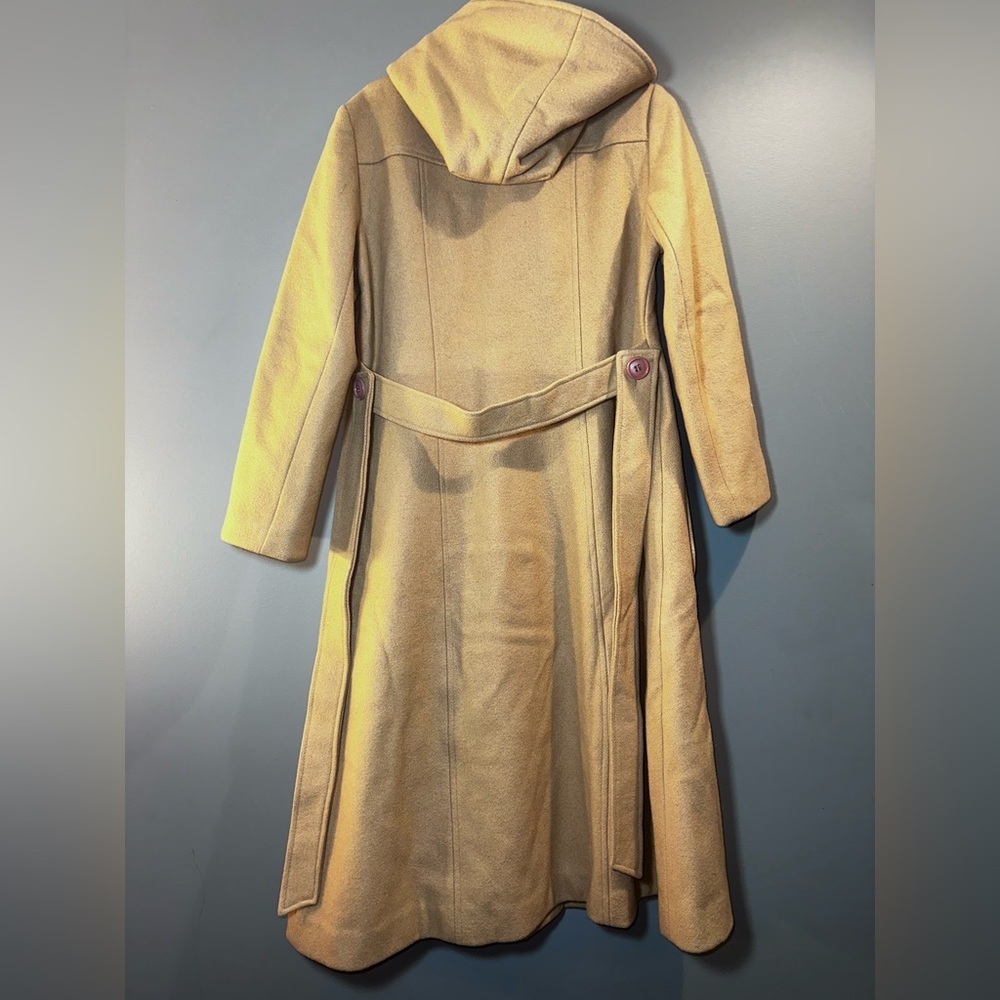 Women's Tan Hooded Coat - Picture 6 of 15
